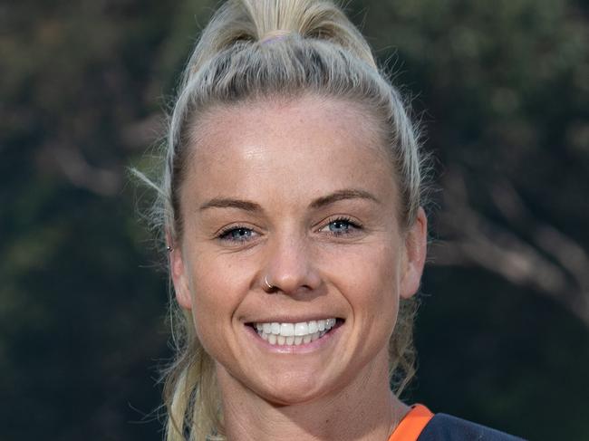 AAP - MANLY DAILYPortraits of New Giants AFLW draftee Emily Goodsir who lives in Newport, taken at Balmoral Oval on 31st October 2019.(AAP Image / Julian Andrews).