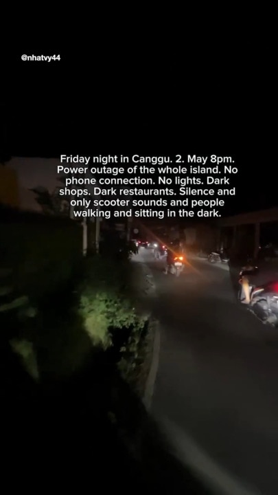 Massive blackout hits the island of Bali in Indonesia