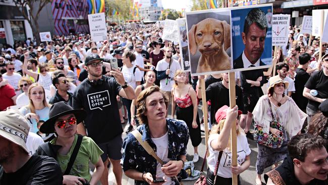 The introduction of the lockout laws sparked mass protests. Photo: Adam Yip