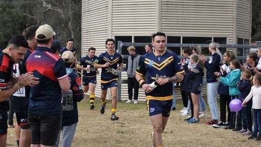 Dungowan Cowboys player Trent Taylor, playing in the Group 4 Rugby League competition. Photo: Group 4 Rugby League.