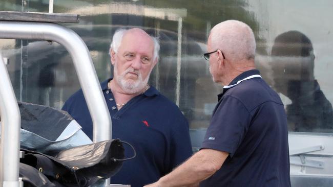 Randall McFie and a friend packing up the restaurants yesterday. Picture: Richard Gosling