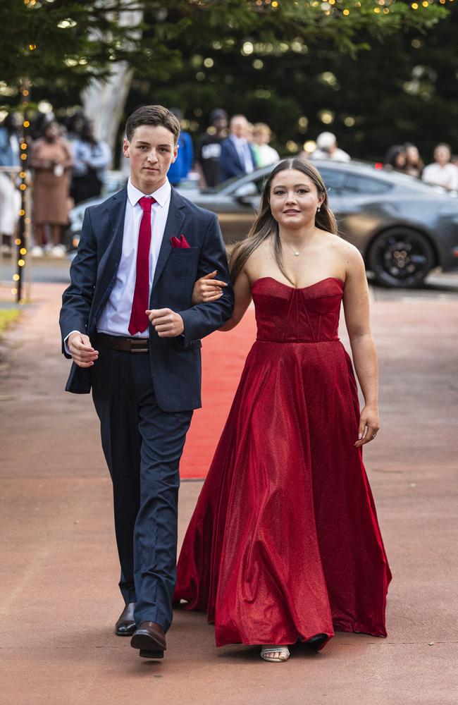 Raymond Mauger and partner Kayla Lampe at St Mary's College formal at Picnic Point, Friday, March 22, 2024. Picture: Kevin Farmer