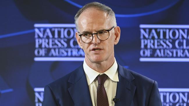 Executive Chairman News Corp Australasia Michael Miller at the National Press Club. Picture: NCA NewsWire / Martin Ollman