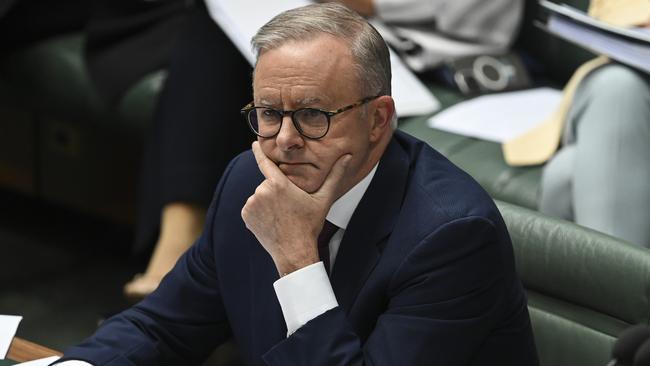 Prime Minister Anthony Albanese in question time on Tuesday. Picture: NCA NewsWire / Martin Ollman