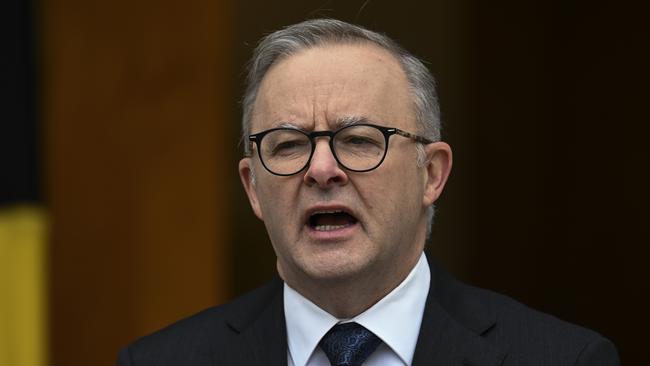 Anthony Albanese is provided with Australian Federal Police protection when he’s on the road. Picture: NCA NewsWire / Martin Ollman