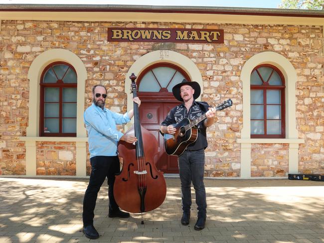 Dave Garnham and Dan Davies will be the first two musicians to perform at the Brown's Mart theatre when it reopens next week. Picture: Glenn Campbell