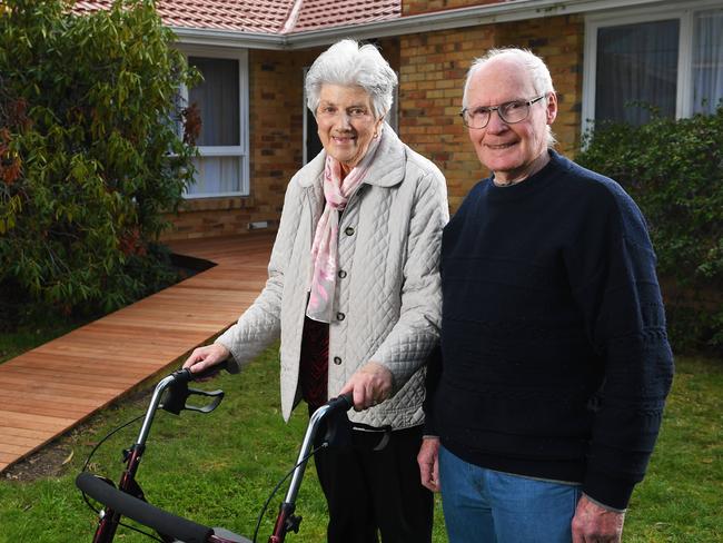 Nancy and Colin Haslam at home. Picture: James Ross