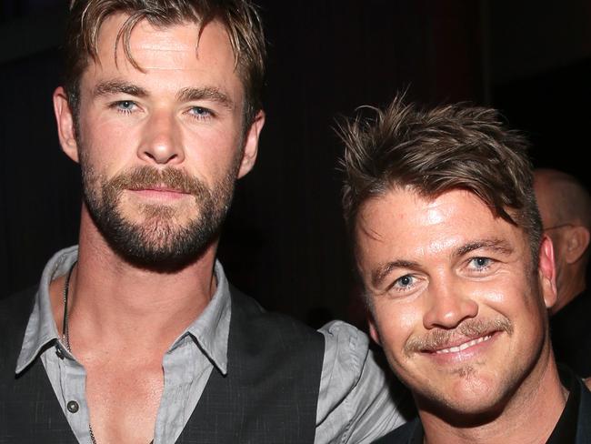 HOLLYWOOD, CA - APRIL 23:  Actors Chris Hemsworth (L) and Luke Hemsworth attend the Los Angeles Global Premiere for Marvel StudiosÂ’ Avengers: Infinity War on April 23, 2018 in Hollywood, California.  (Photo by Jesse Grant/Getty Images for Disney)