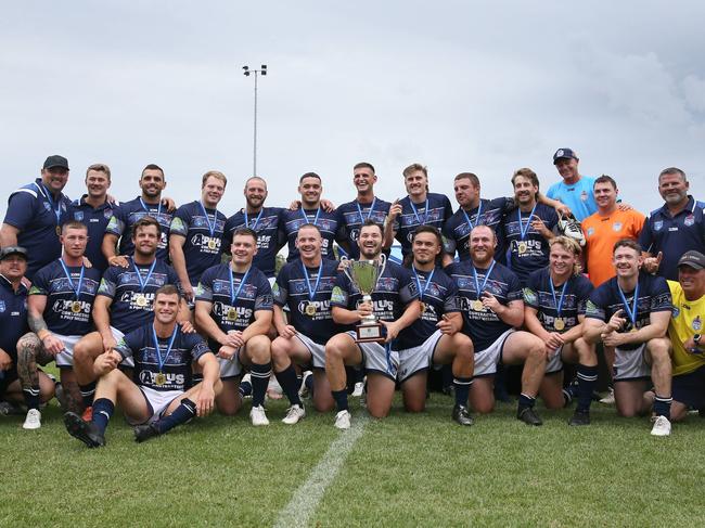 Newcastles celebrate win in Men's Country Championships grand final. Picture: Sue Graham