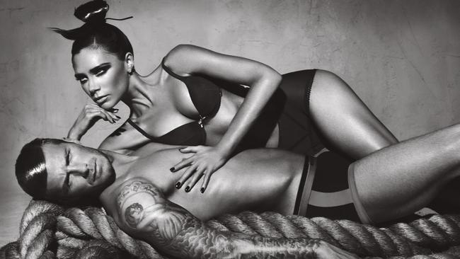 The couple showed they still had plenty of sex appeal on their ten year anniversary, for this Giorgio Armani underwear ad. Picture: Supplied