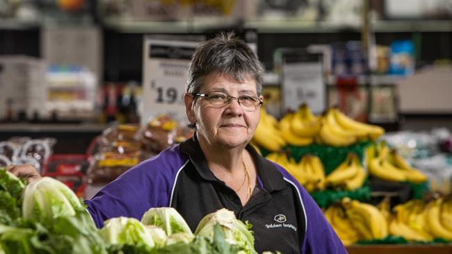 End of an era: Micky Lapa at the Golden Banana Fruit Market in Top Ryde City. Picture: Julian Andrews