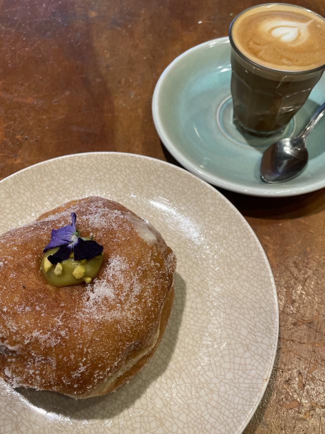 A pistachio doughnut at Miss Sina.