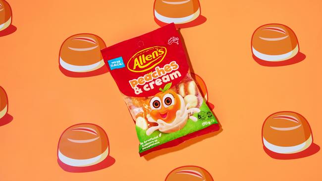 About one third of requests made to Allen’s this year called on the confectioner to bring back Peaches and Cream lollies. Picture: Supplied