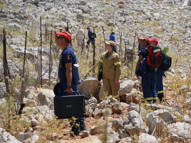 A search team in Symi look for traces of the missing doctor. Picture: PA Images via Getty Images.