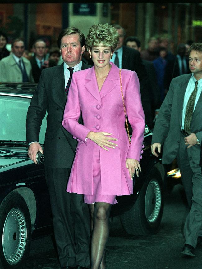 Princess Diana her bodyguard Inspector Ken Wharfe. Picture: Getty Images