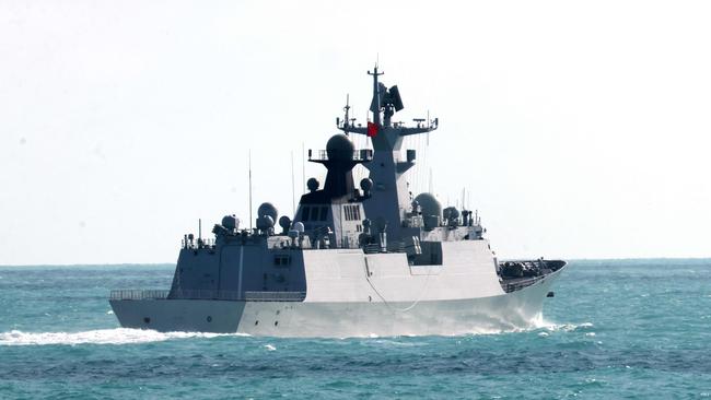 China has been slammed for giving such short notice of the live fire testing despite the ships operating within accordance of international law. Picture: Supplied / ADF