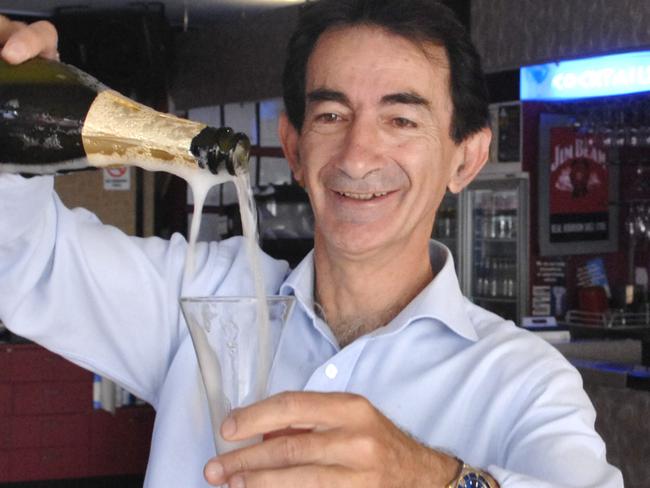 Ross Glynatsis celebrates the court decision to lift the curfew on his Sirens Nightclub at Terrigal.