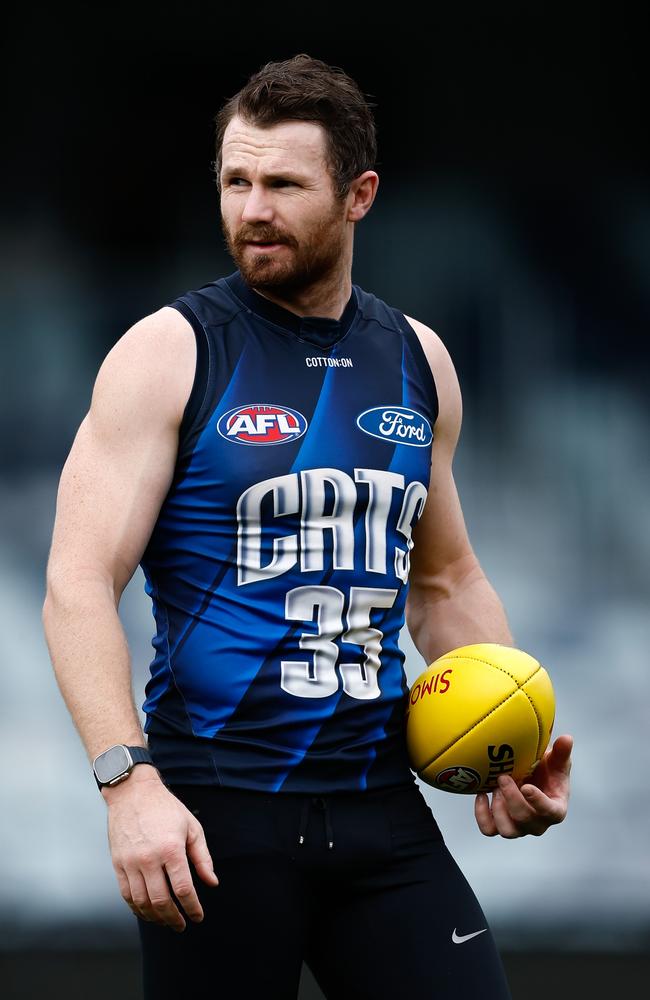 Patrick Dangerfield has been dominant in the past few weeks. Picture: Dylan Burns/AFL Photos via Getty Images