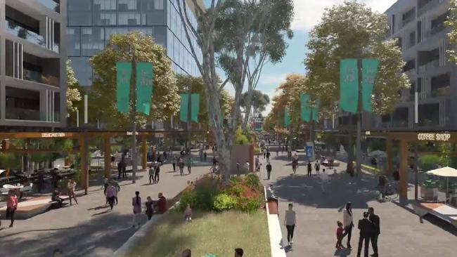 Artist impressions of the Broadmeadow/Hunter Park precinct plans.