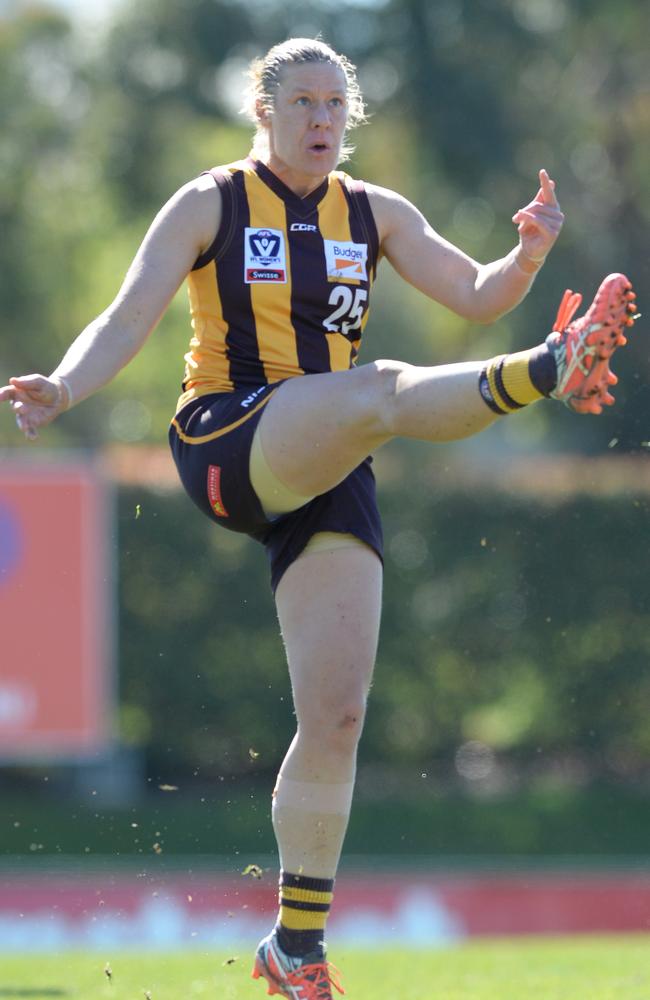 Meg Hutchins is widely regarded as one of the best kicks in female football.