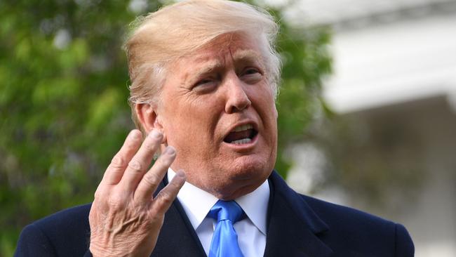 President Donald Trump looms large over the Conner household. Picture: AFP