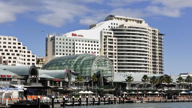 The Ibis Hotel in Darling Harbour where the infected woman worked.