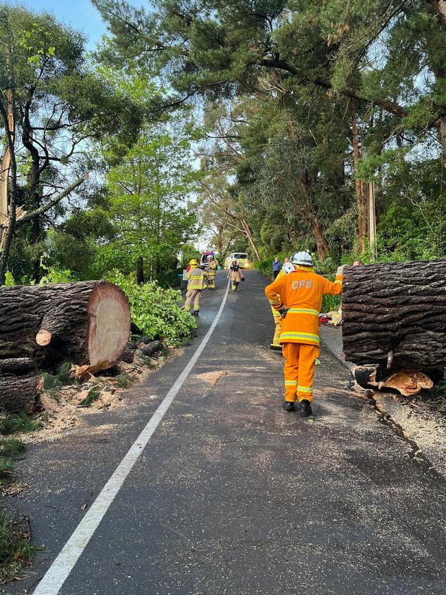 Burnside CFS cleaning up after the storm. Picture: Burnside CFS