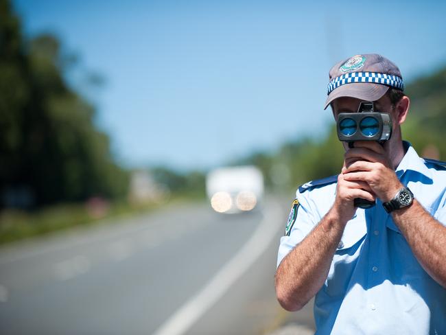 Coffs Harbour highway patrol officer Snr Const.  Mark Whittaker at Korora.Photo: Trevor Veale / The Coffs Coast Advocate.