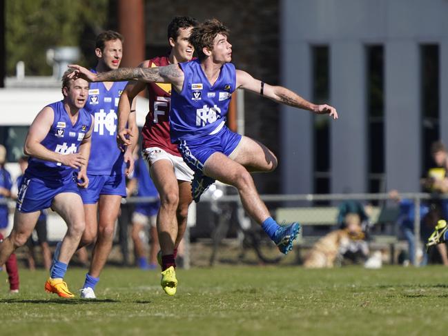 Sean Hewitt takes a kick. Picture: Valeriu Campan