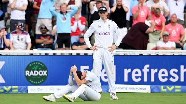 Stokes (bottom) said he was proud of the way his side played. (Photo by Shaun Botterill/Getty Images)