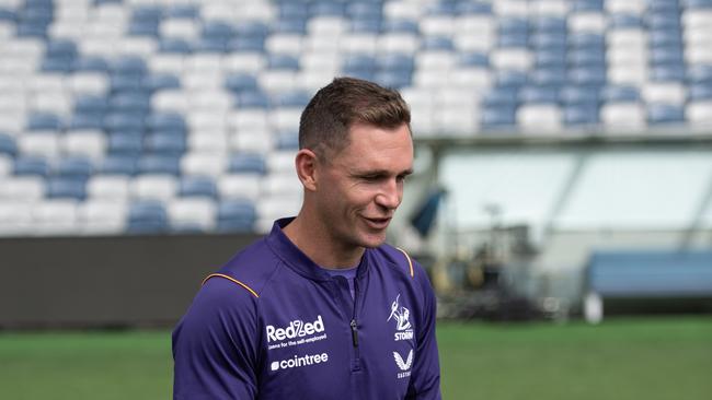 26-01-2023 Melbourne Storm training at GMHBA Stadium, Geelong. Joel Selwood. Picture: Brad Fleet