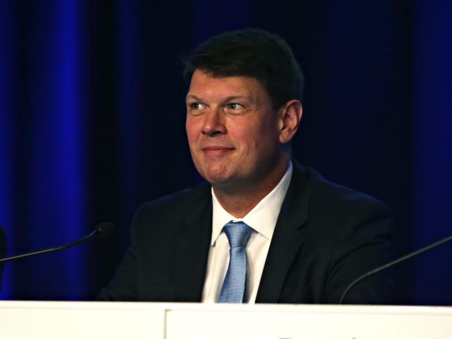 CEO Brett Redman attending AGL Energy's annual general meeting held at the ICC in Sydney on the 19th of September 2019. AGL Energy's annual general meeting. Photographer: Adam Yip