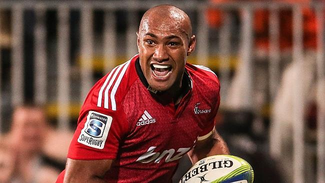 CHRISTCHURCH, NEW ZEALAND - MAY 03: Nemani Nadolo of the Crusaders runs in to score a try during the round 12 Super Rugby match between the Crusaders and the Brumbies at AMI Stadium on May 3, 2014 in Christchurch, New Zealand. (Photo by Martin Hunter/Getty Images)