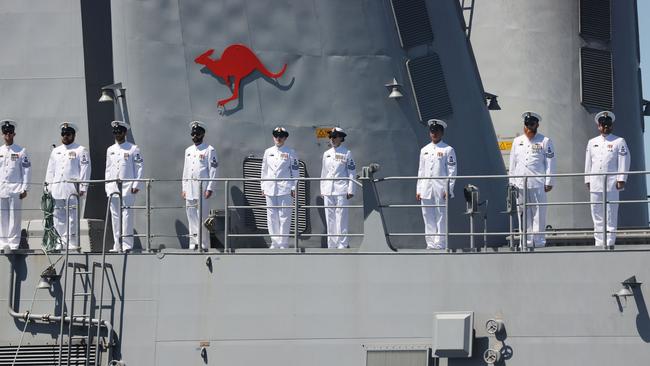 Navy personnel on HMAS Toowoomba following a regional presence deployment. Picture: Justin Benson-Cooper / The West Australian