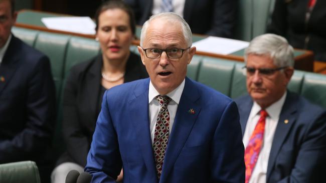 Malcolm Turnbull delivers the 2018 ministerial statement on Closing the Gap. Picture: Kym Smith.