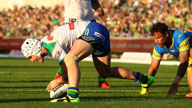 Croker scored his 100th NRL try in the first half.