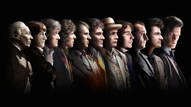 Eleven Doctors, from left, William Hartnell, Patrick Troughton, Jon Pertwee, Tom Baker, Peter Davison, Colin Baker, Sylvester McCoy, Paul McGann, Christopher Eccleston, David Tennant and Matt Smith. Picture: BBC