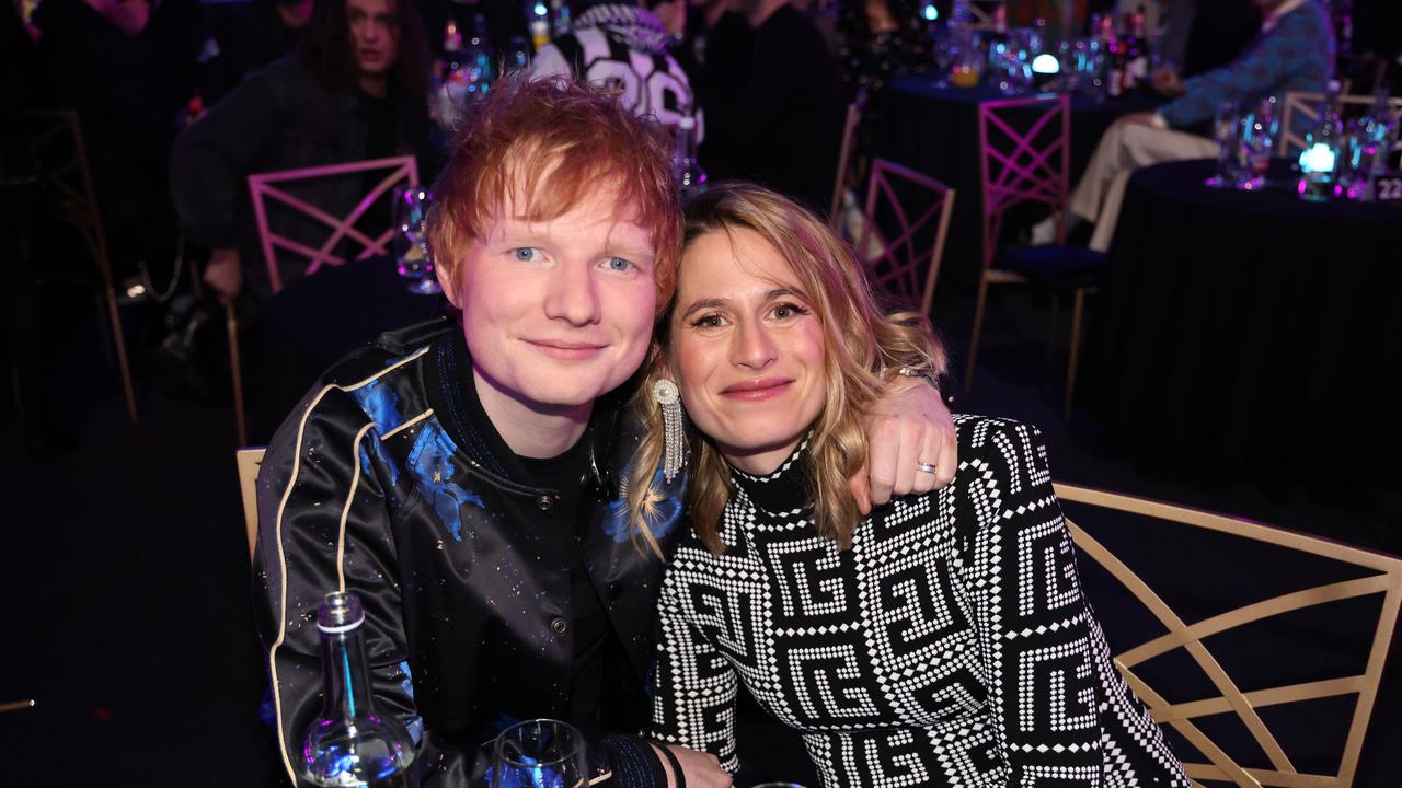 Ed Sheeran and Cherry Seaborn during The BRIT Awards 2022. (Photo by JMEnternational/Getty Images)