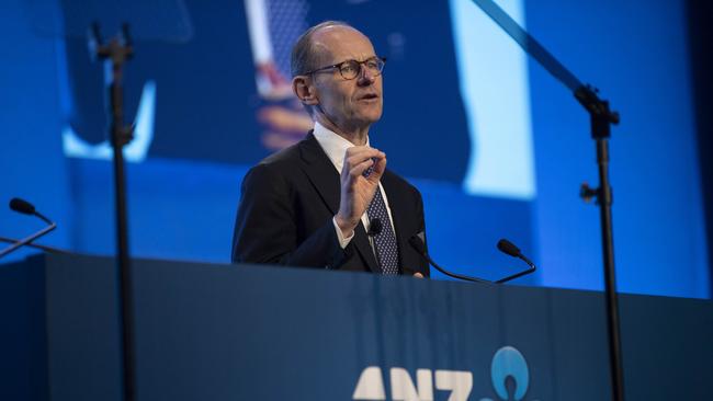 ANZ boss Shayne Elliott at its annual shareholder meeting in Brisbane last week. Picture: Arsineh Houspian.