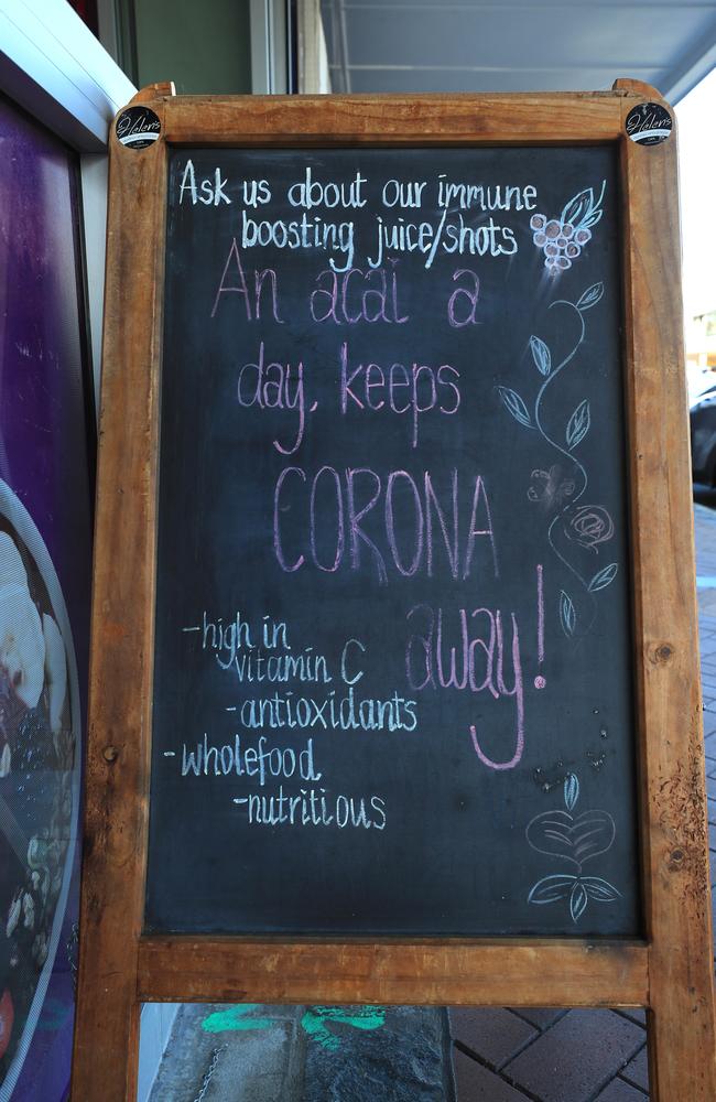 Helen's Heavenly Cafe and Juice Bar in Burleigh has raised eyebrows with its coronavirus claims. Picture: Adam Head.