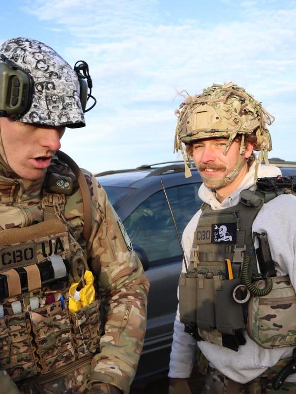 Felix Metrikas during his time training military recuits in Ukraine. Picture: supplied.