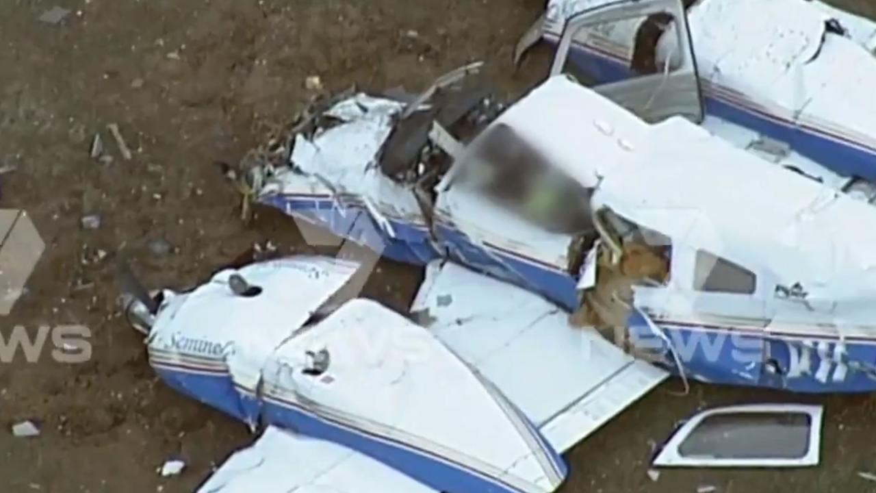 Two people in each aircraft are dead. Picture: 7 News