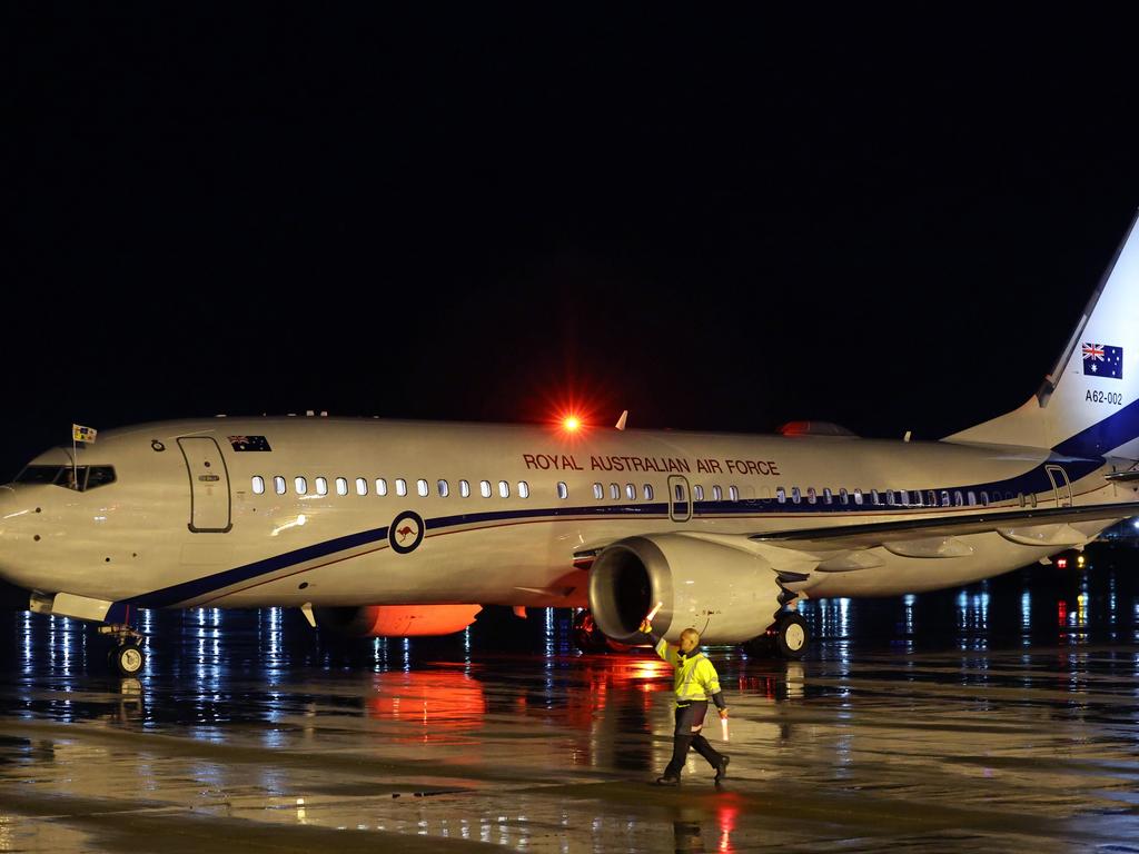 They arrived on a Royal Australian Air Force jet. Picture: Chris Jackson/Getty Images