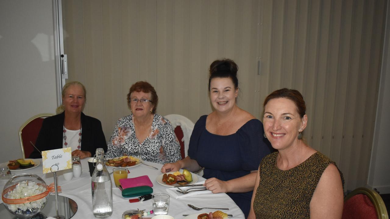 Sabrina Benson, Christine Berene, Lorinda Otto and Angie Gorry at Zonta Roma's International Women's Day Breakfast 2023. Picture: Chloe Cufflin.