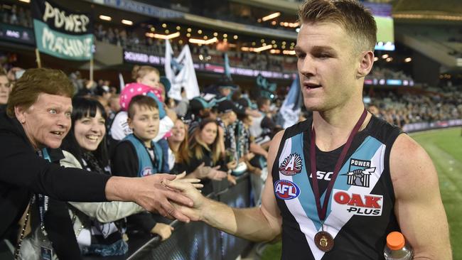 Robbie Gray of the Power celebrates with fans.