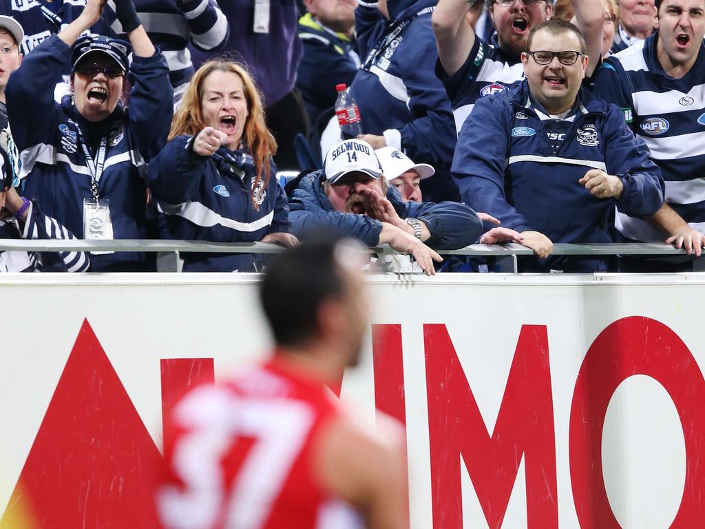Goodes was subject to constant criticisms from fans in the latter half of his decorated career. Picture: Michael Dodge/AFL Media/Getty Images