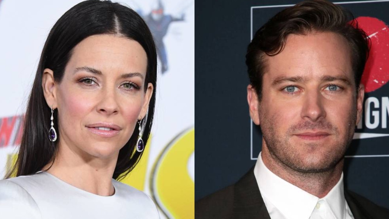 Evangeline Lilly has publicly snubbed Armie Hammer. Picture: Getty Images