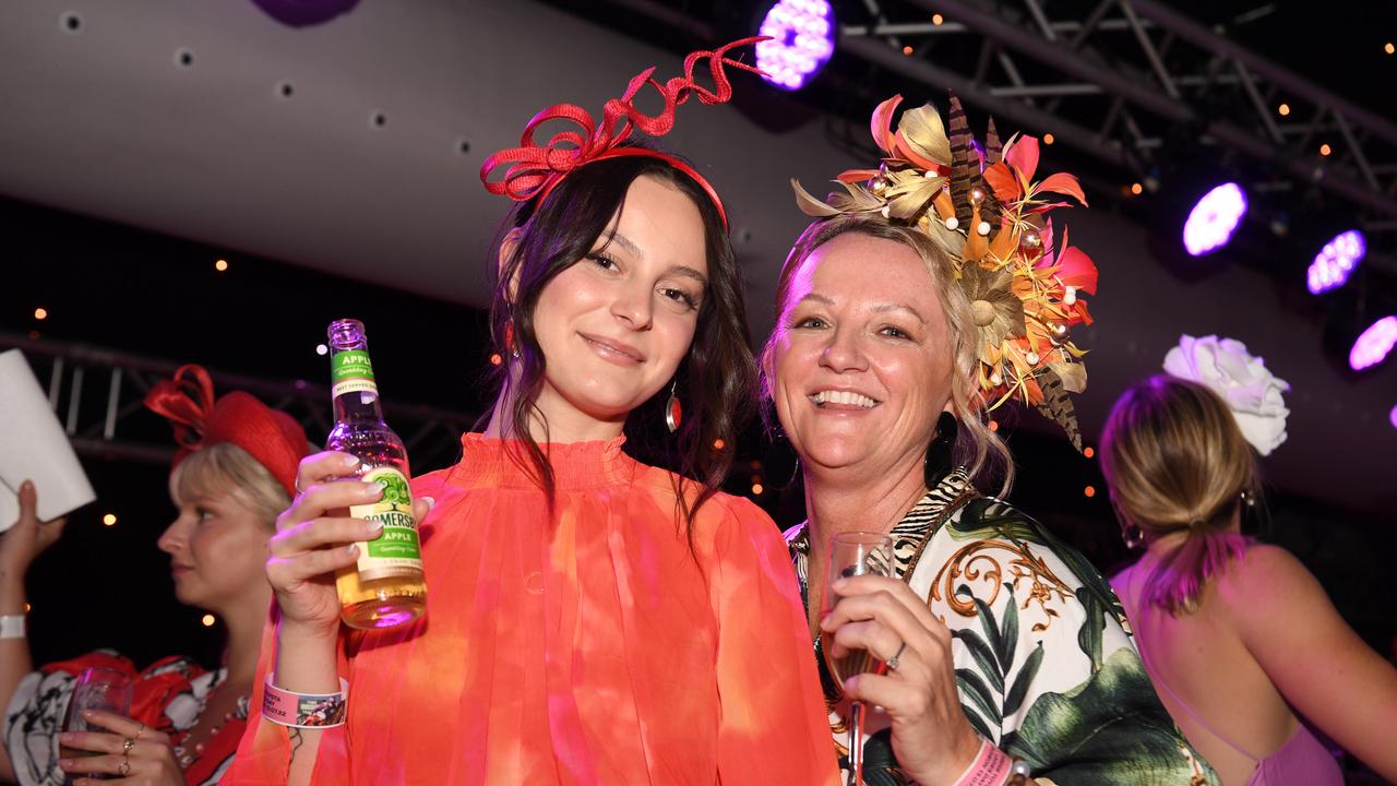 Grace Phelps and Belinda Hortle at Darwin Ladies Day. Picture: (A)manda Parkinson