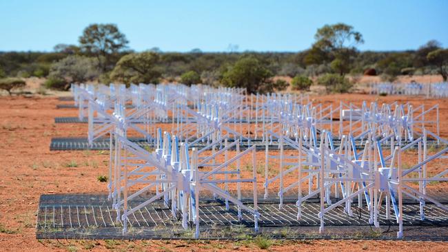 Part of the Murchison Widefield Array antenna station near Geraldton, Western Australia. Picture: Curtin University