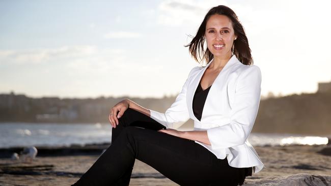 Vanessa Pirotta is a whale researcher who uses drones to collect the spray from humpback whales. Picture: Jonathan Ng